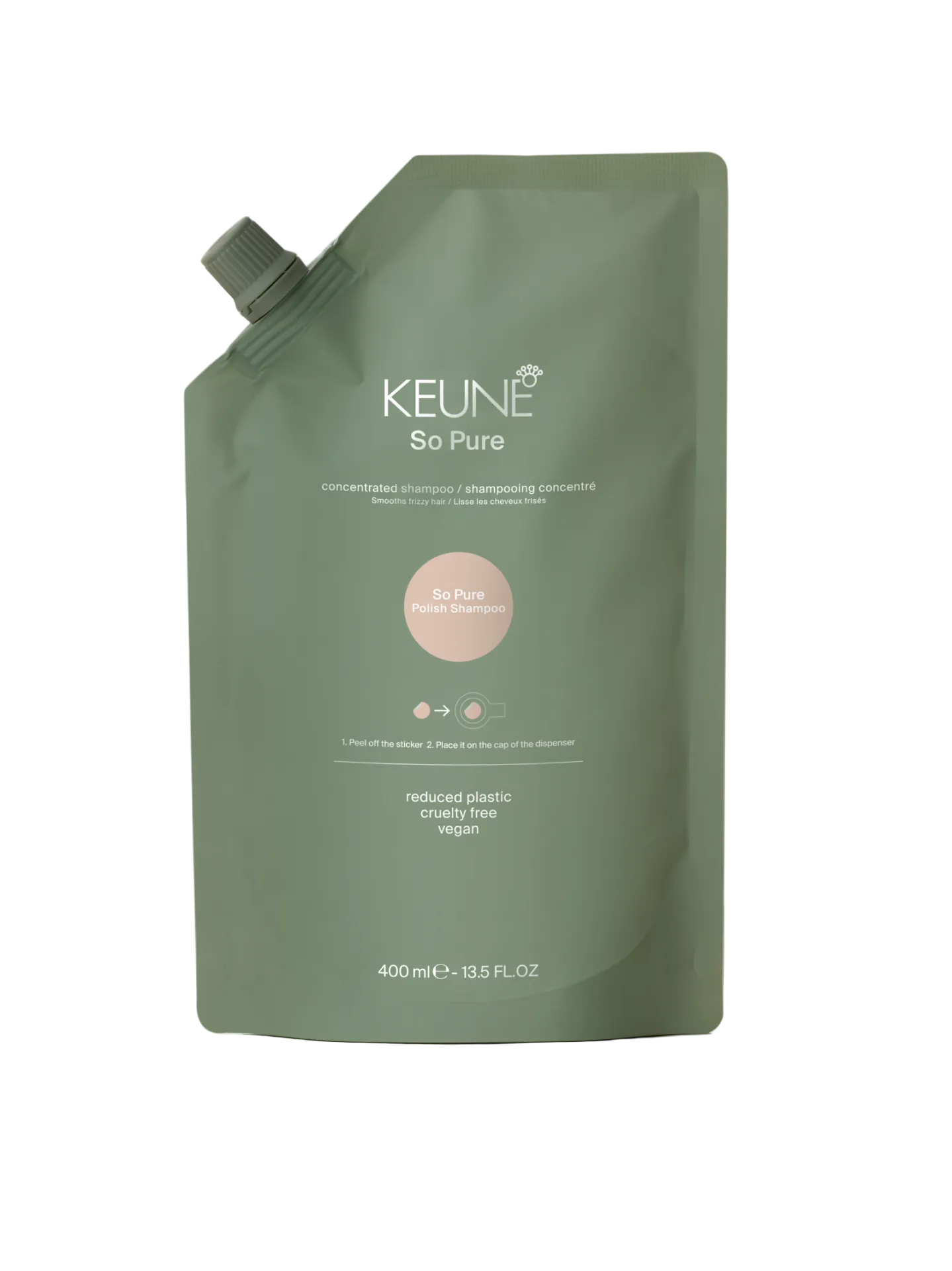 Smoothing shampoo Keune So Pure Polish Shampoo 400ml