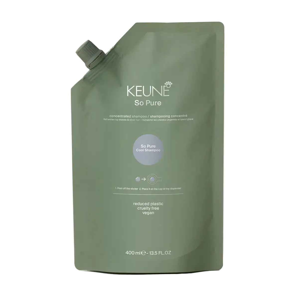 Shampoo for neutralizing yellow tones Keune So Pure Cool Shampoo 400ml